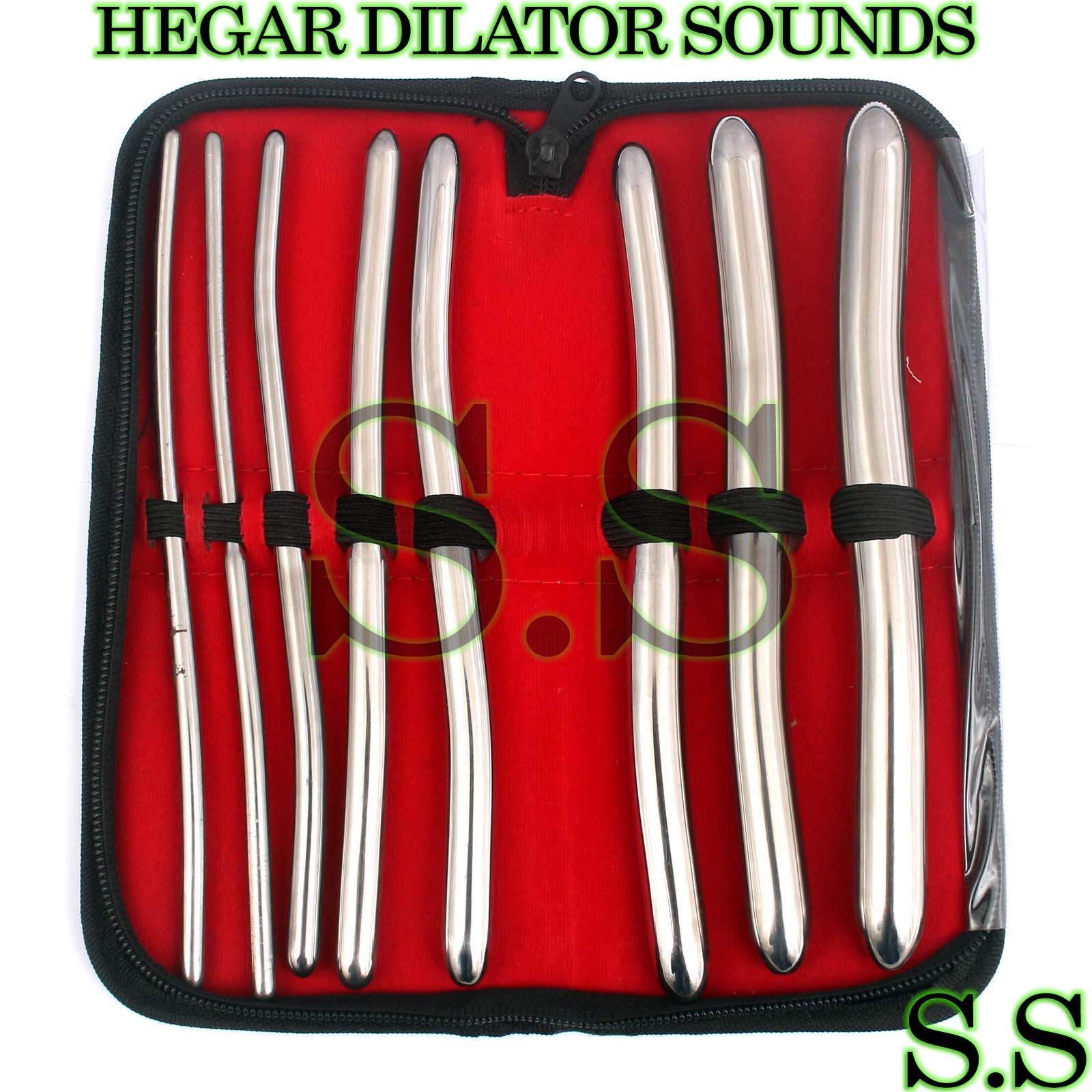 8 Pcs Hegar Dilator Set Kit Uterine  Diagnostic Surgical Cervical Sounds