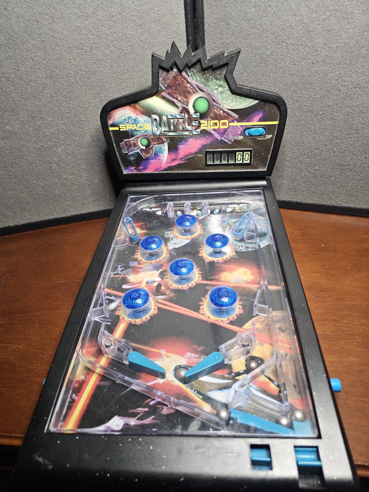 Vtg Pinball Game Table Top SPACE BATTLE 2100 Radio Shack # 60-1189 Tested Works