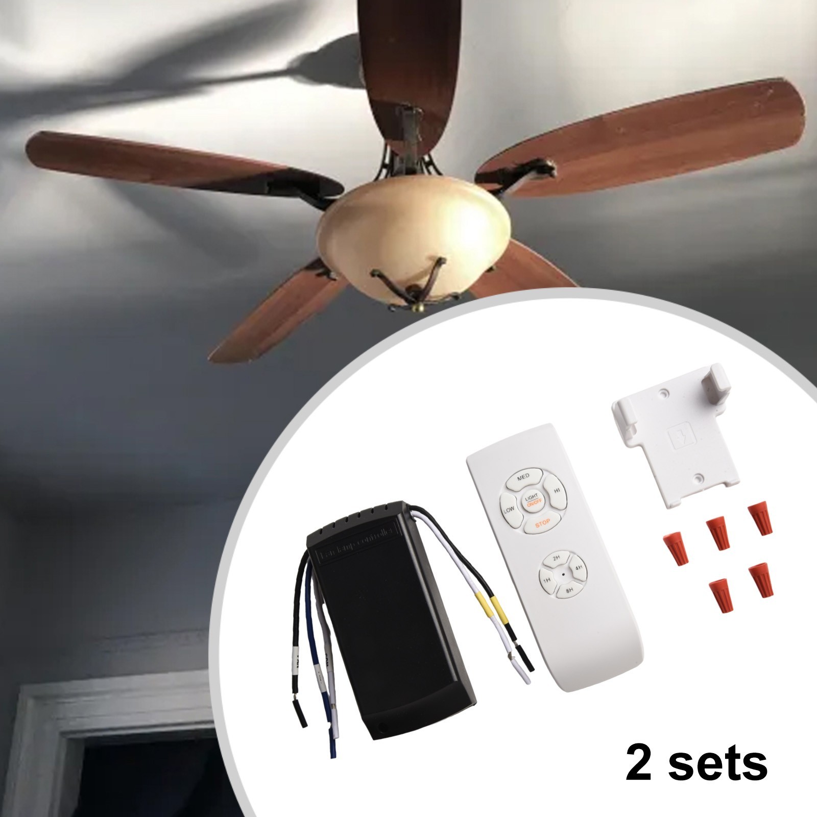 High Quality Ceiling Fan Light Control Kit Stable Receiver Comfortable Grip