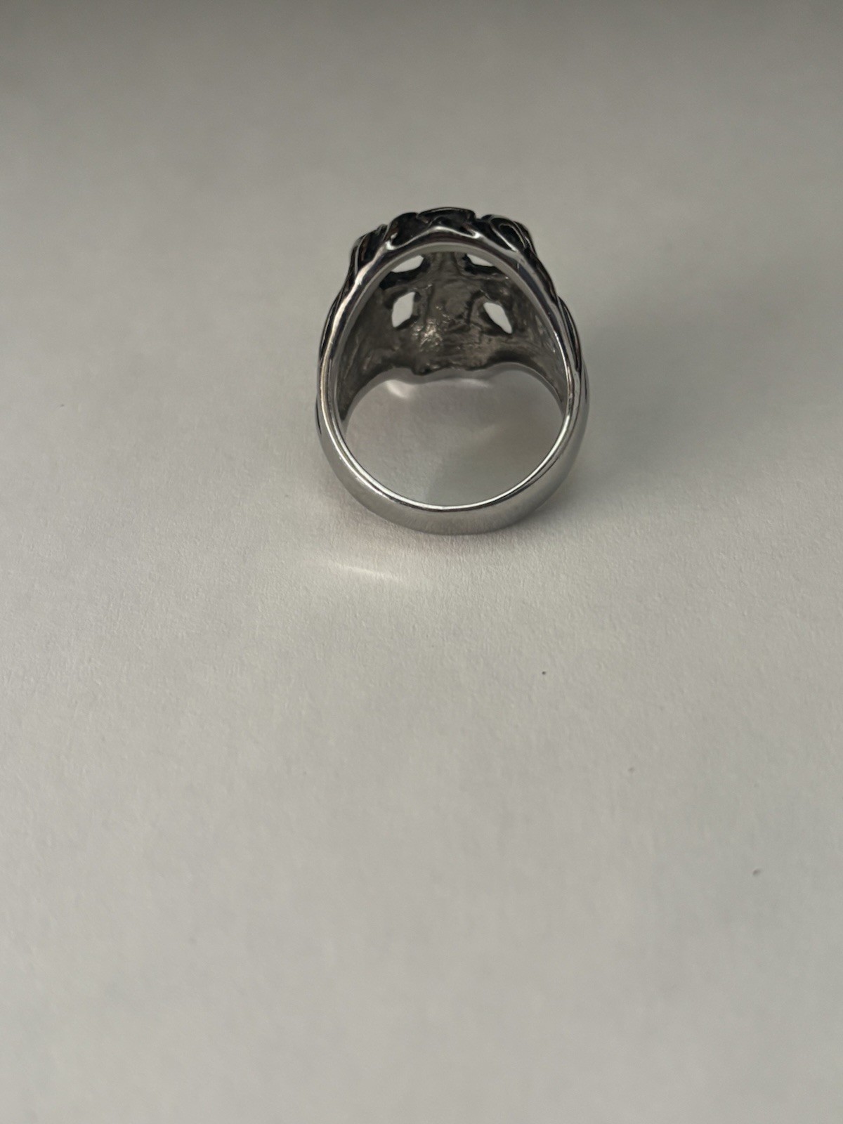Metal Silver Tone Skull Ring