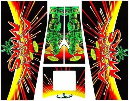 Attack From Mars Pinball Machine CABINET Decal Set