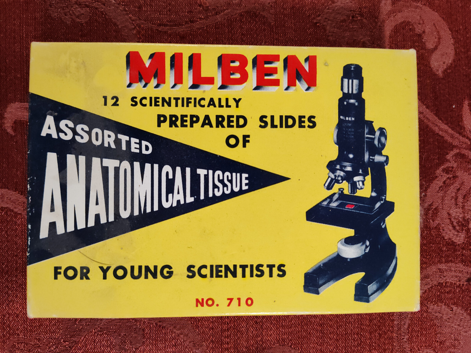 Milben 12 Microscope Slides Set No 710 -- Assorted Anatomical Tissue