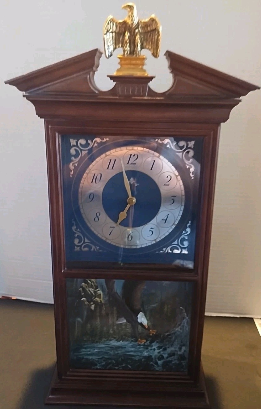 The Franklin Mint The Spirit of Freedom Eagle Wall Clock