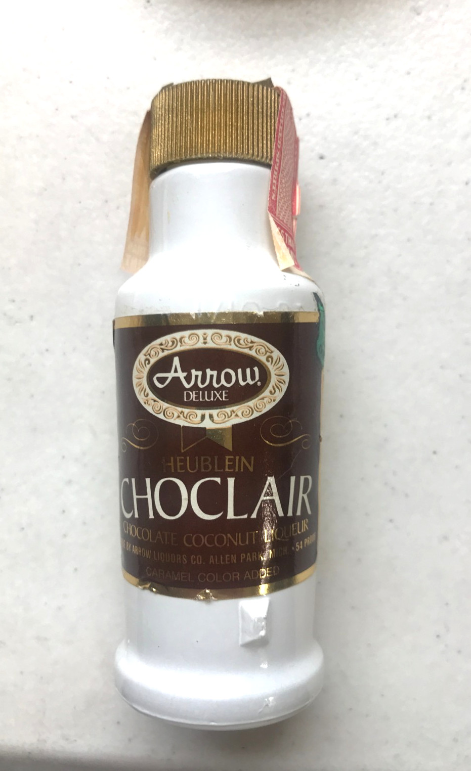 HEUBLEIN CHOCLAIR LIQUEUR MINI BOTTLE EMPTY TO COMPLY WITH EBAY RULES