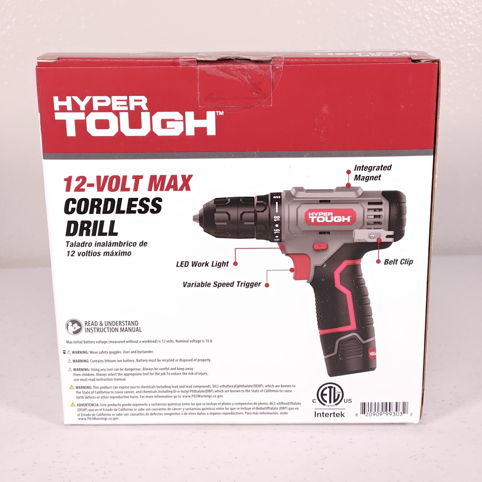 Hyper Tough 12-Volt Max Cordless Drill 3/8-Inch Keyless Chuck