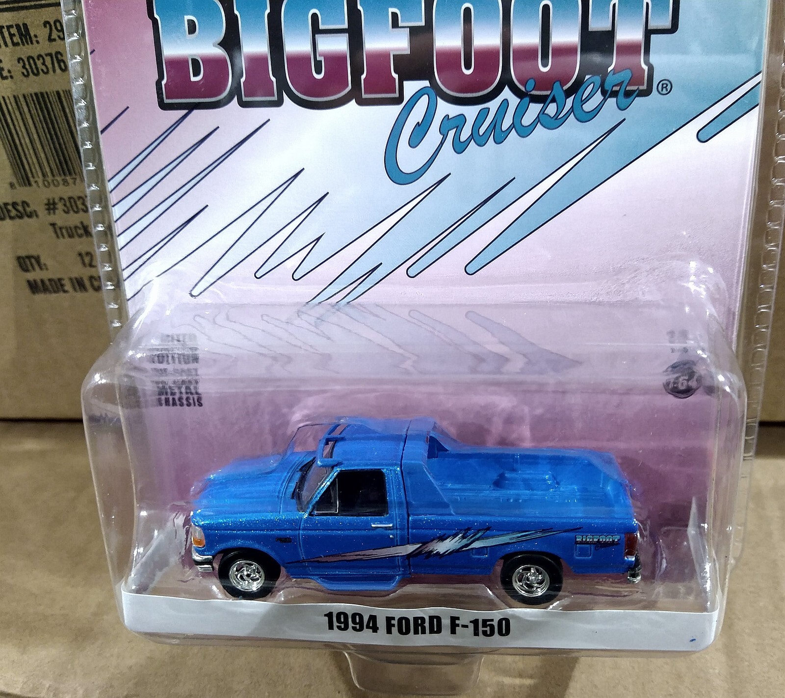 1994 FORD F-150 PICKUP "BIGFOOT CRUISER" BLUE 1/64 DIECAST CAR GREENLIGHT 30376