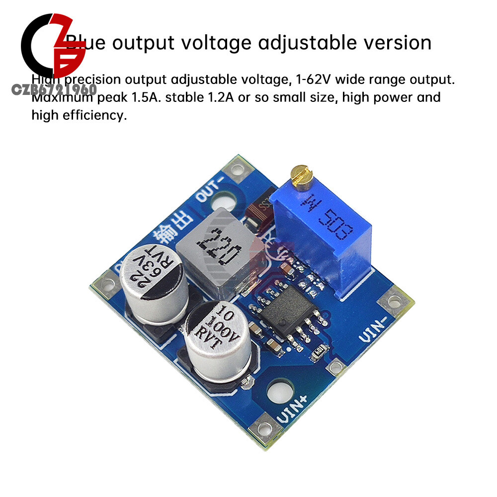 Mini DC-DC Step-Down Power Module Buck Converter 5-80V to1-62V Adjustable 1.5A