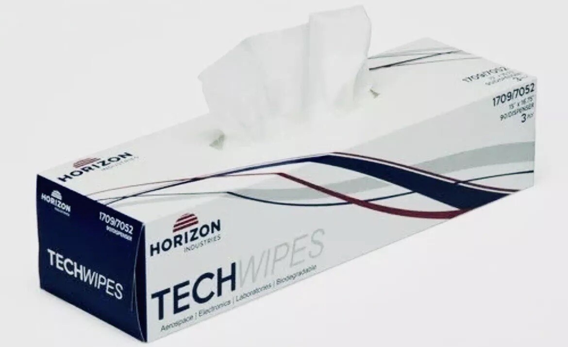 Horizon Industries 1709/7052 TechWipes 15" x 16.75" 90/Dispenser 3 Ply