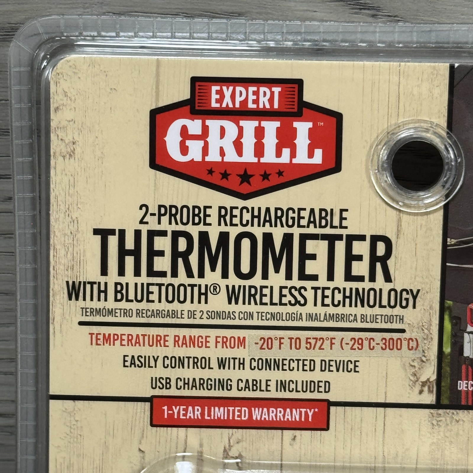 Expert Grill 2-Probe Bluetooth Rechargeable Digital Meat Thermometer Wireless