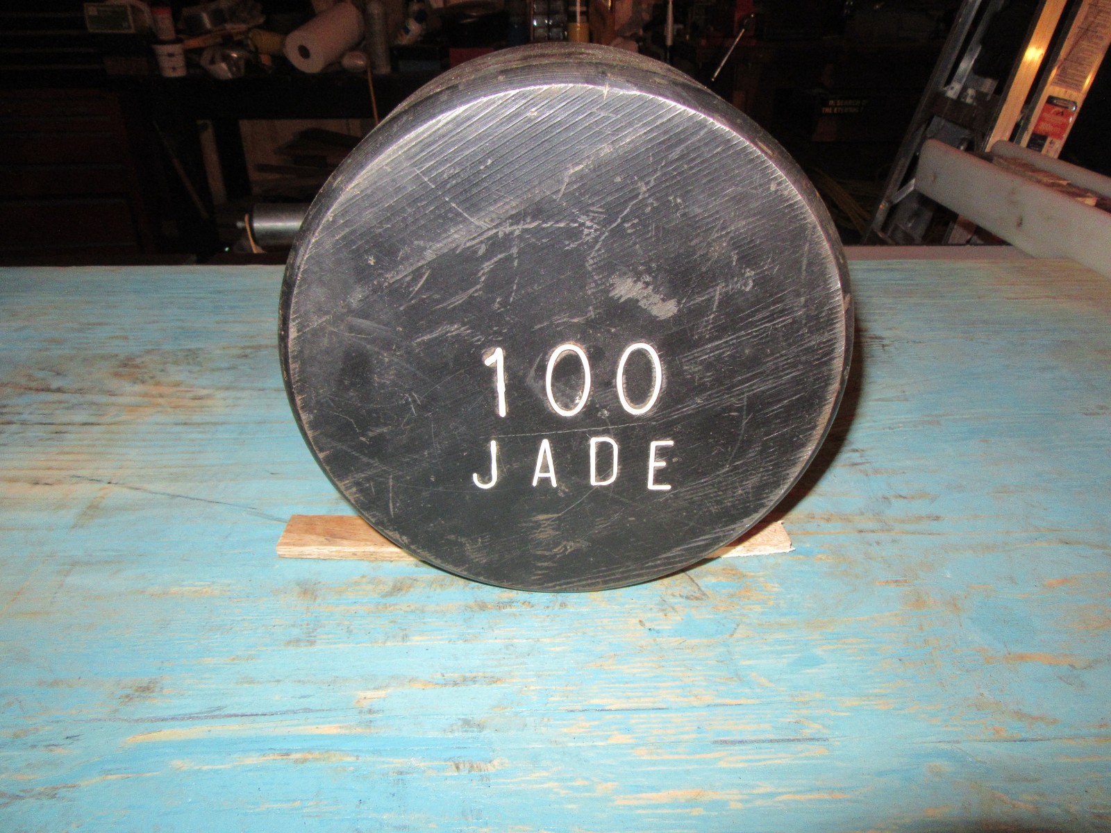 Jade Dumbbell Half 100 Pound Blob Grip