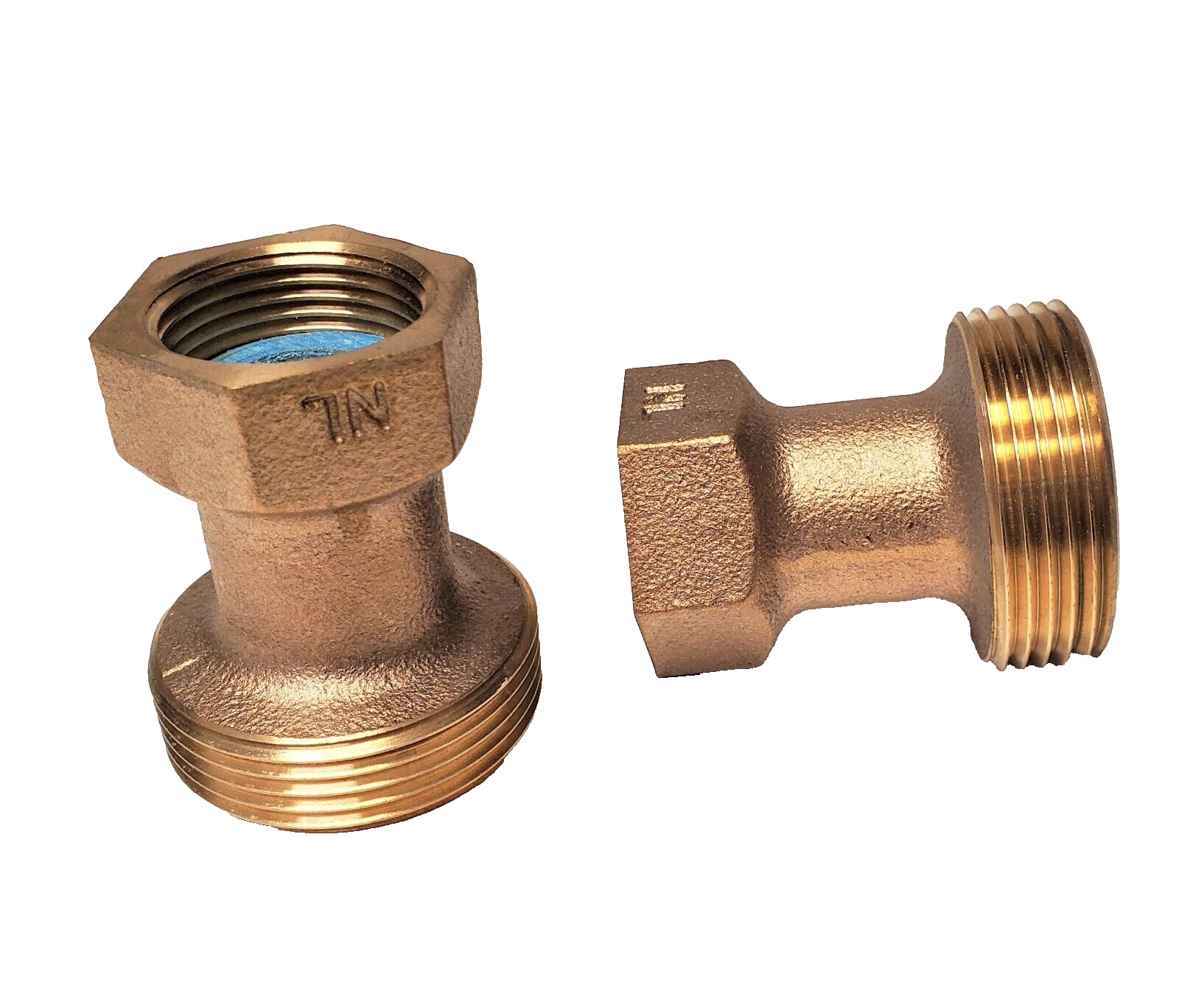 Brass Water Meter Adapter install 5/8 x 1/2 x 7.5" meter to 1" Meter Setter, A14
