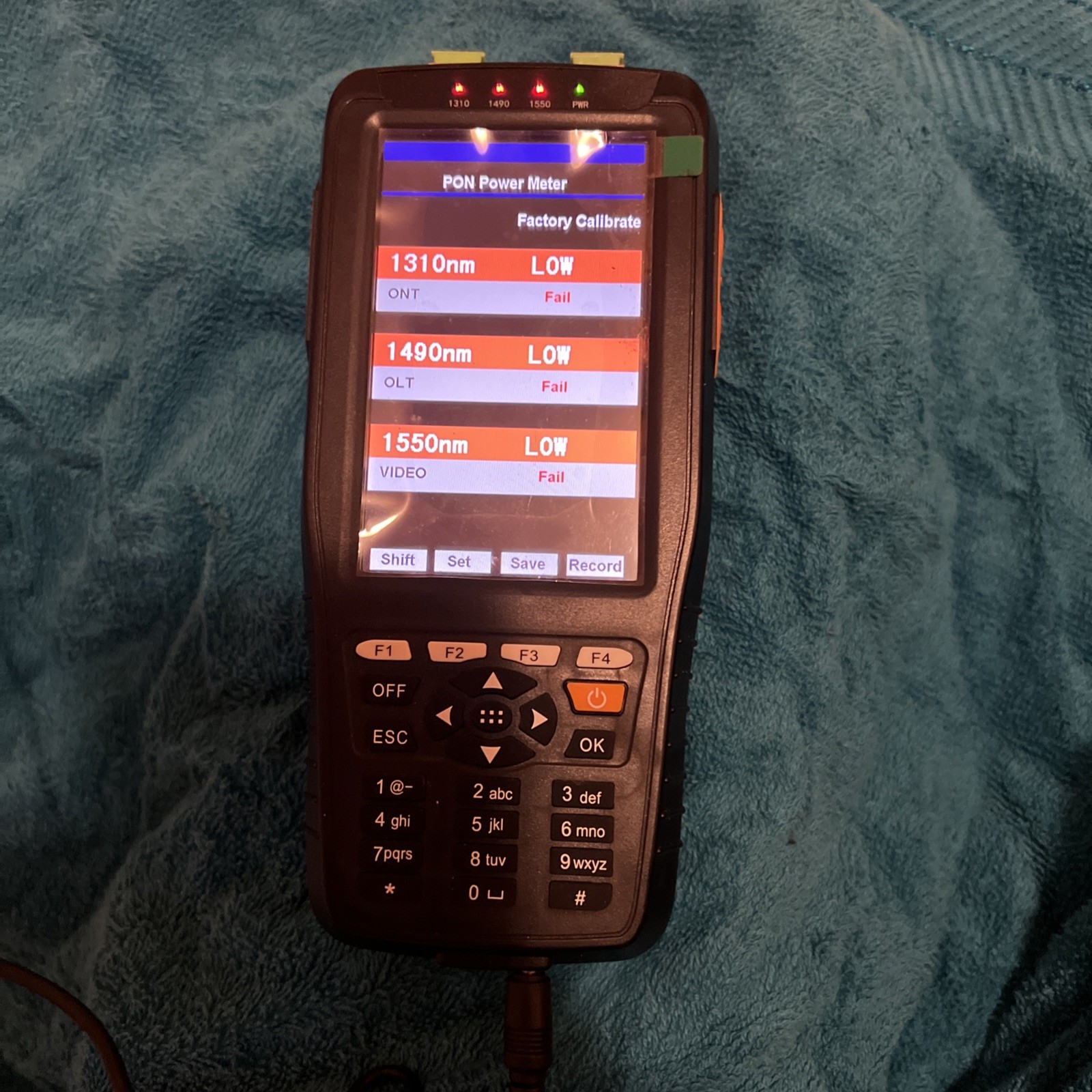 TM70B PON Fiber Optic Power Meter Wavelengths 1310/1490/1550nm Optic Fiber SJRS