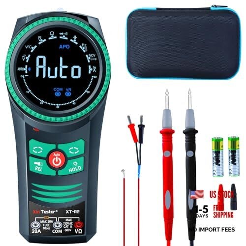 Digital AC DC Professional Multimeter Tester, TRMS 6000 Counts Rotary XT-R2
