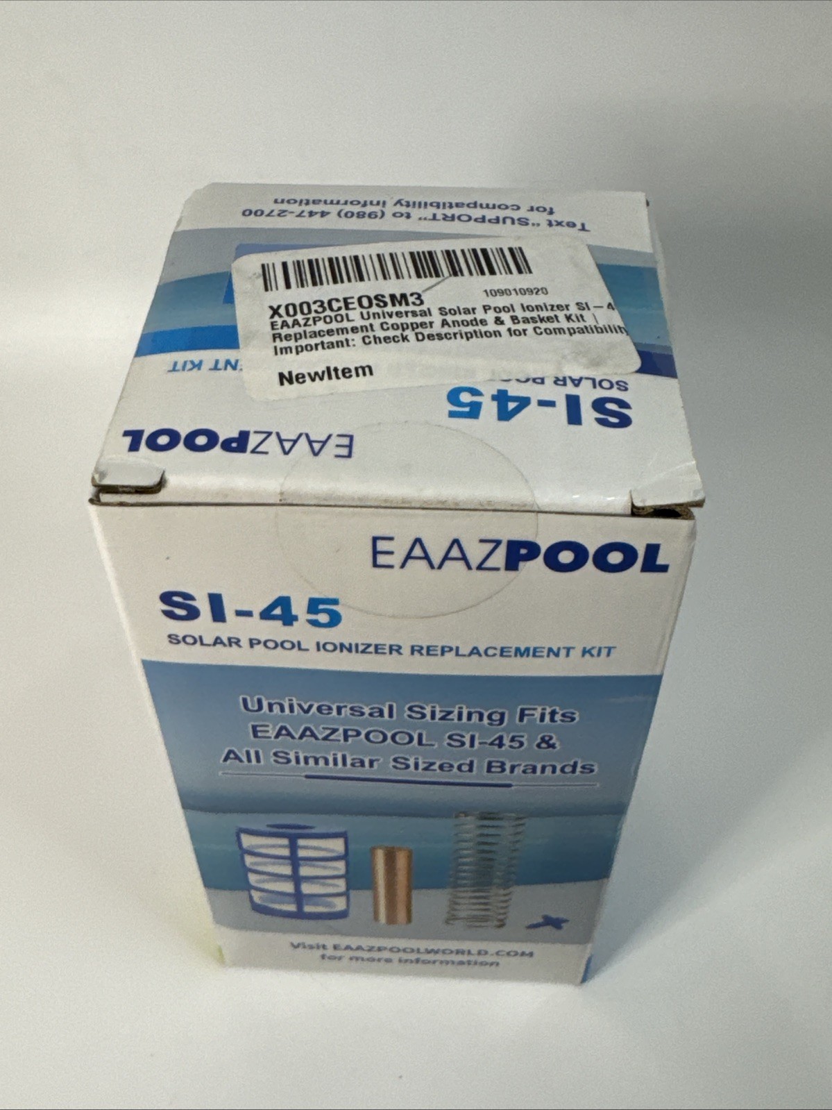 Universal Solar Pool Ionizer SI-45 Replacement Copper Anode & Basket Kit
