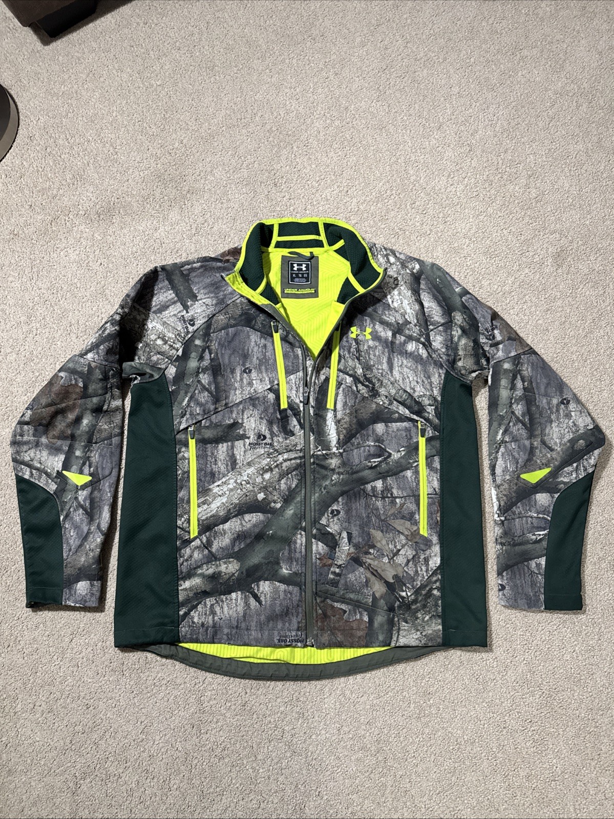 Under Armour Scent Control Storm2 Softshell Camo Jacket Mossy Oak Treestand XL