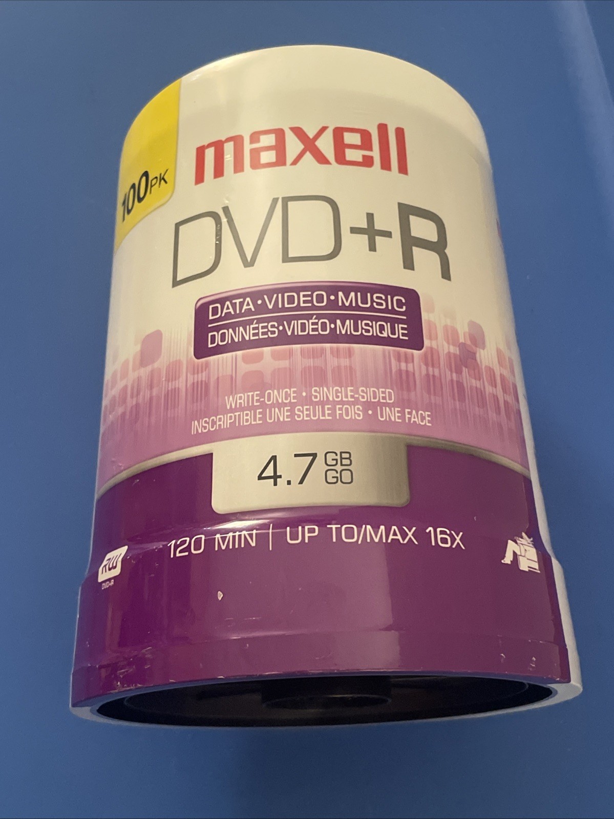 Maxell DVD+R 16X Recordable Media, 100 Pack Spindle