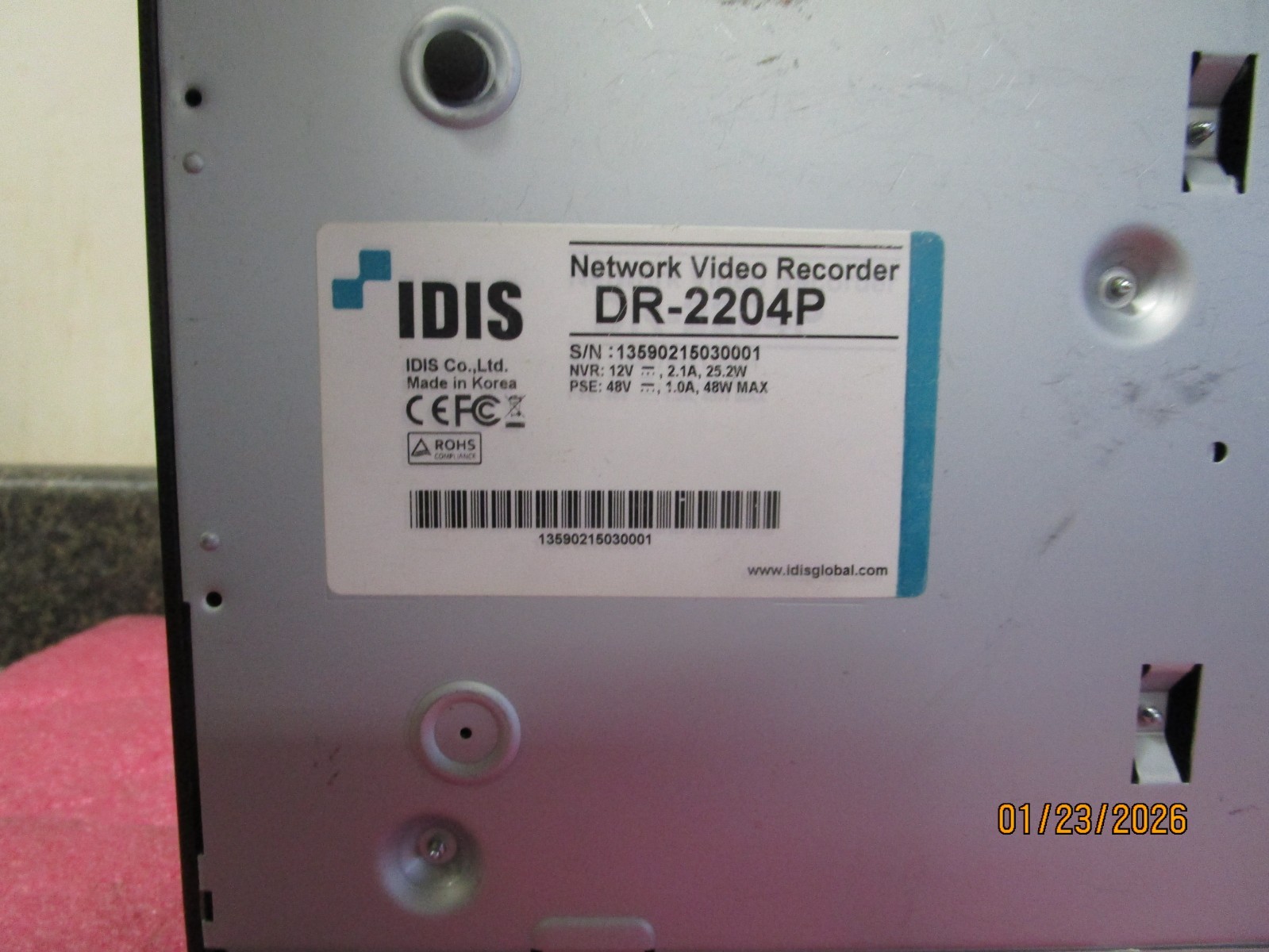 IDIS Network Video Recorder DR-2204P with 2TB Hard Drive