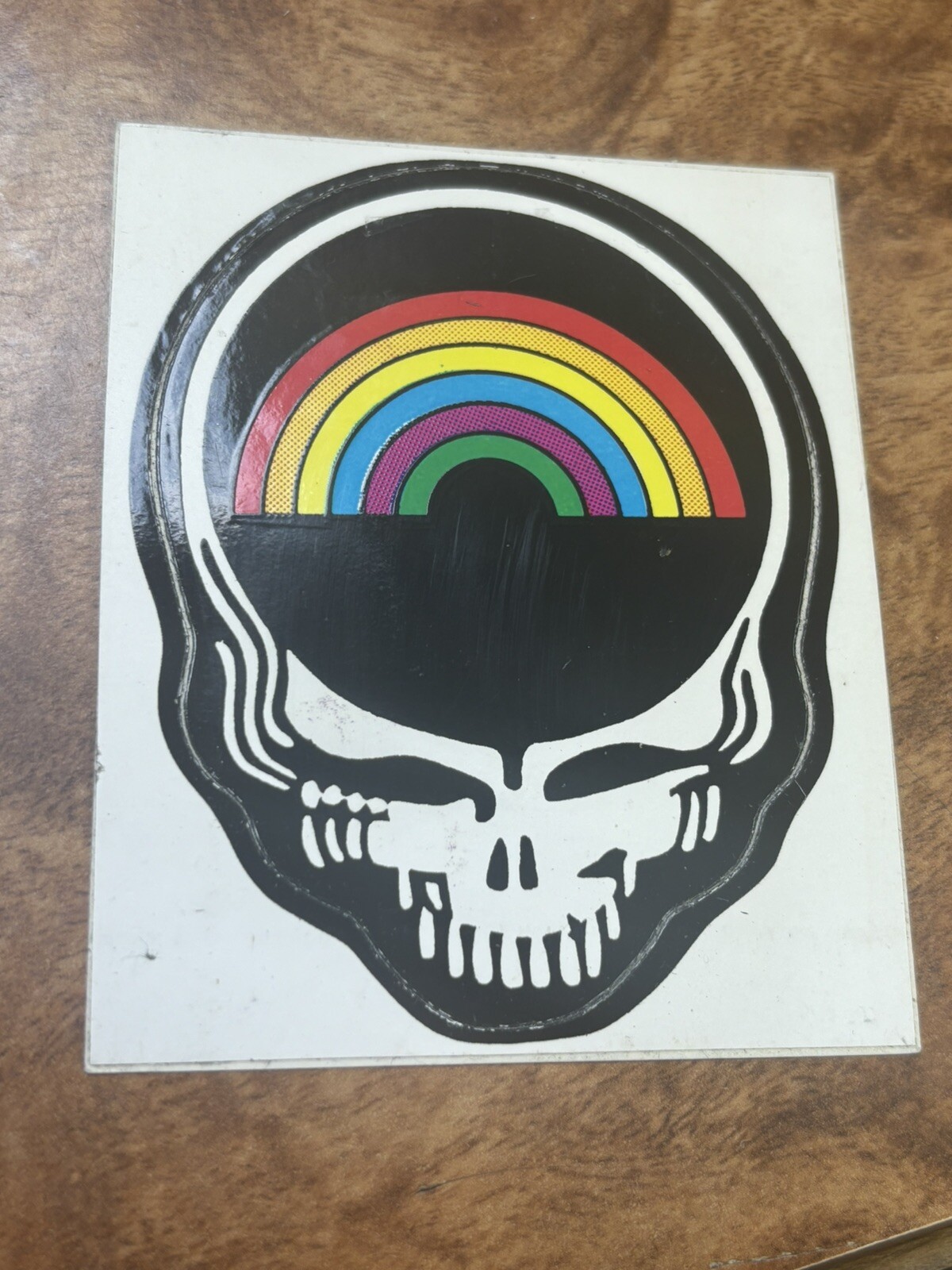 Grateful Dead vtg sticker Decal 3” Stealie Rare Steal Your Face 80s 90s Rainbow