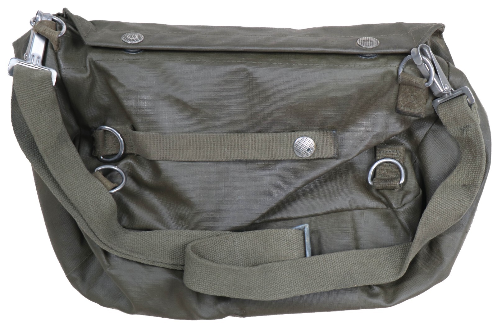 Swiss Army Gas Mask Bag With Strap Military Surplus Backpack Olive Green Pack