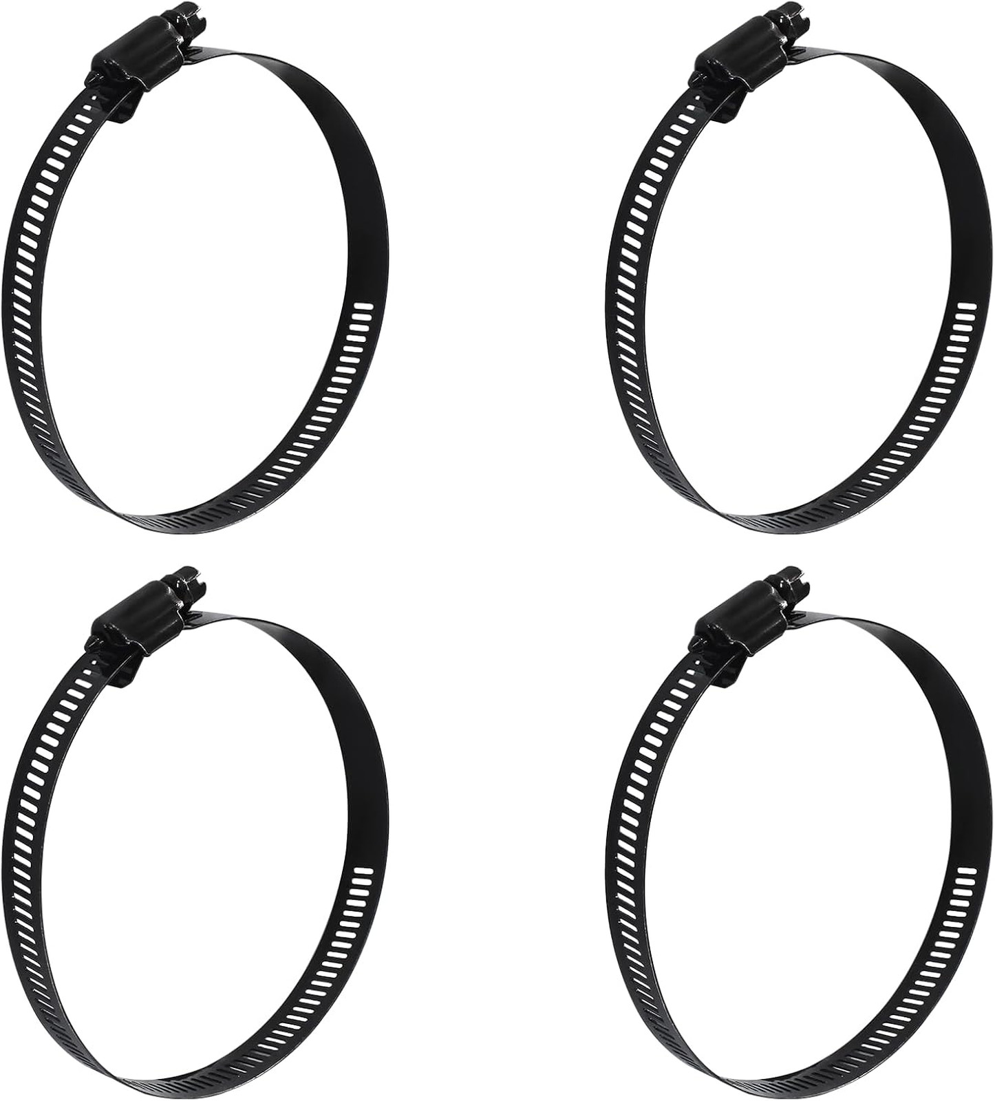 4 Inch Stainless Steel Worm Gear Hose Clamp Pack of 4 Adjustable 78-101mm for