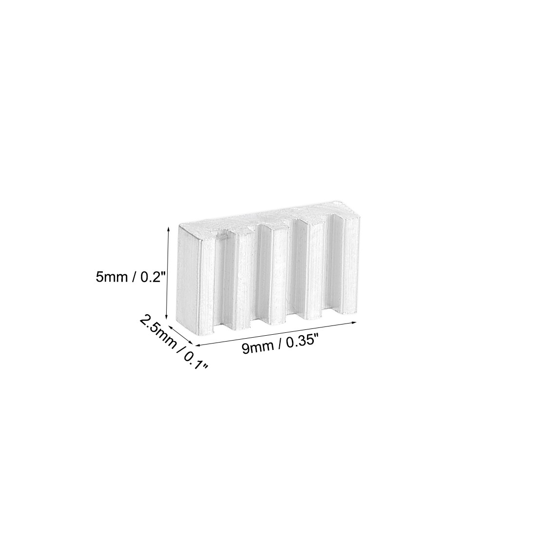 Electronics Cooler Heatsink for MOS GPU IC Chip Silver 5 x 9 x 2.5 mm 10pcs