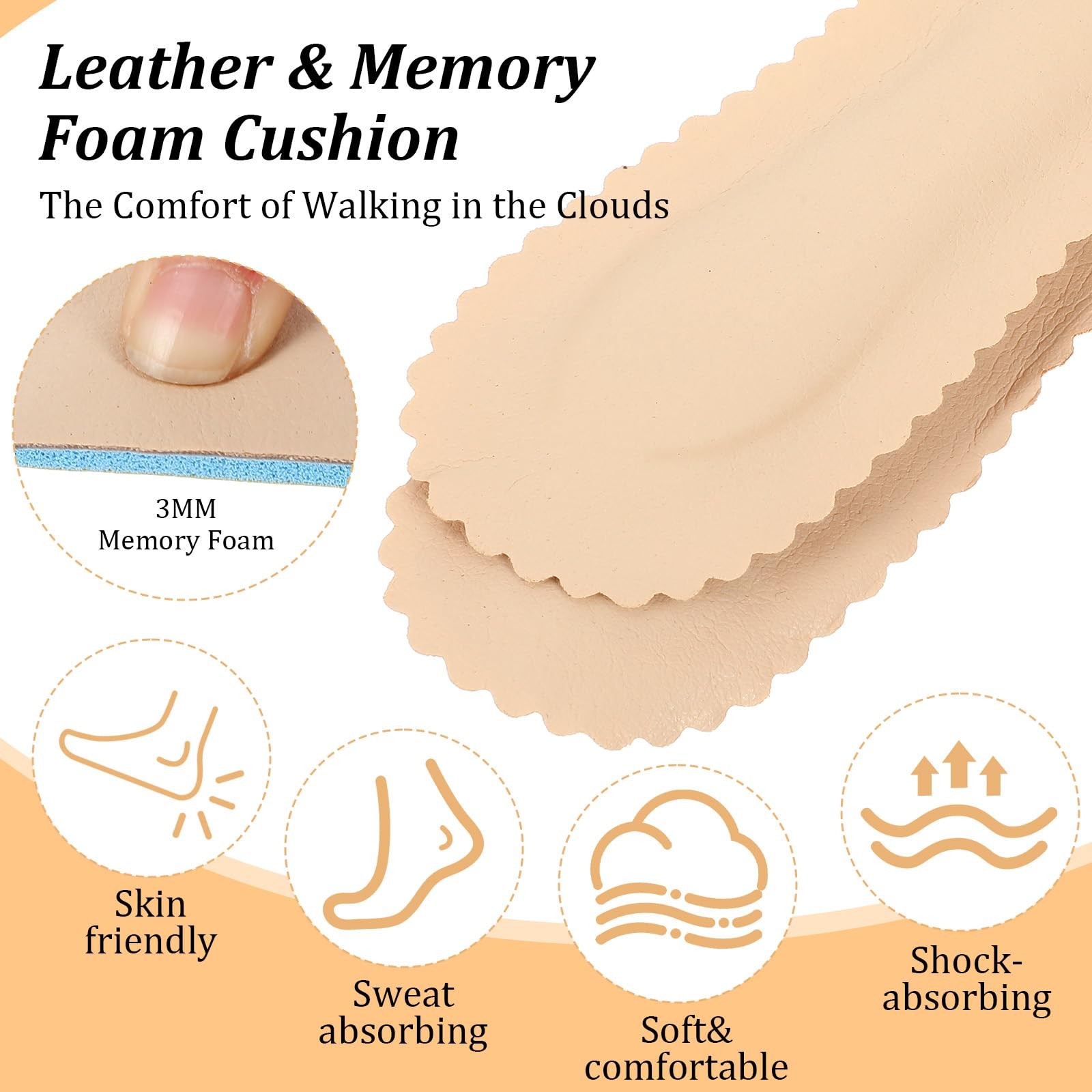 4 Pcs High Heel Cushion Inserts for Women 2 Pairs Gel Arch Support Insoles fo...