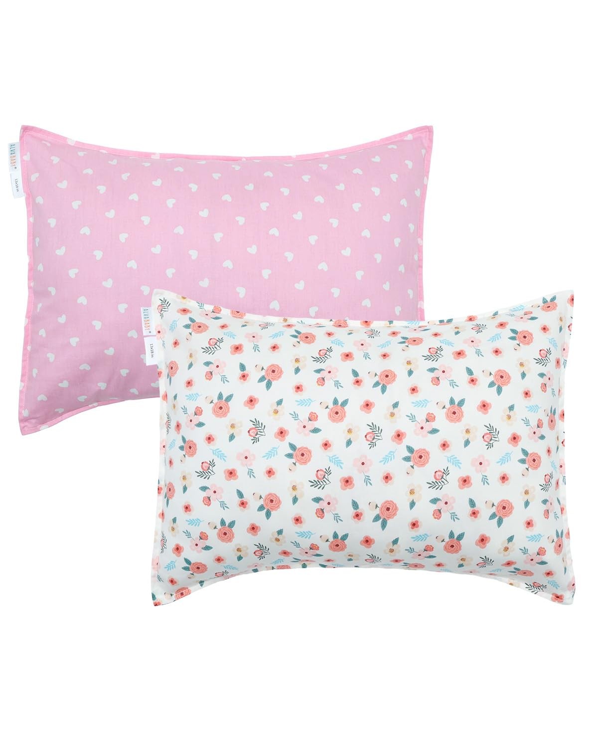 ALVABABY Pillowcases Fits 14x20in,13x18in Cotton Baby 2 Packs Envelope Pillow...