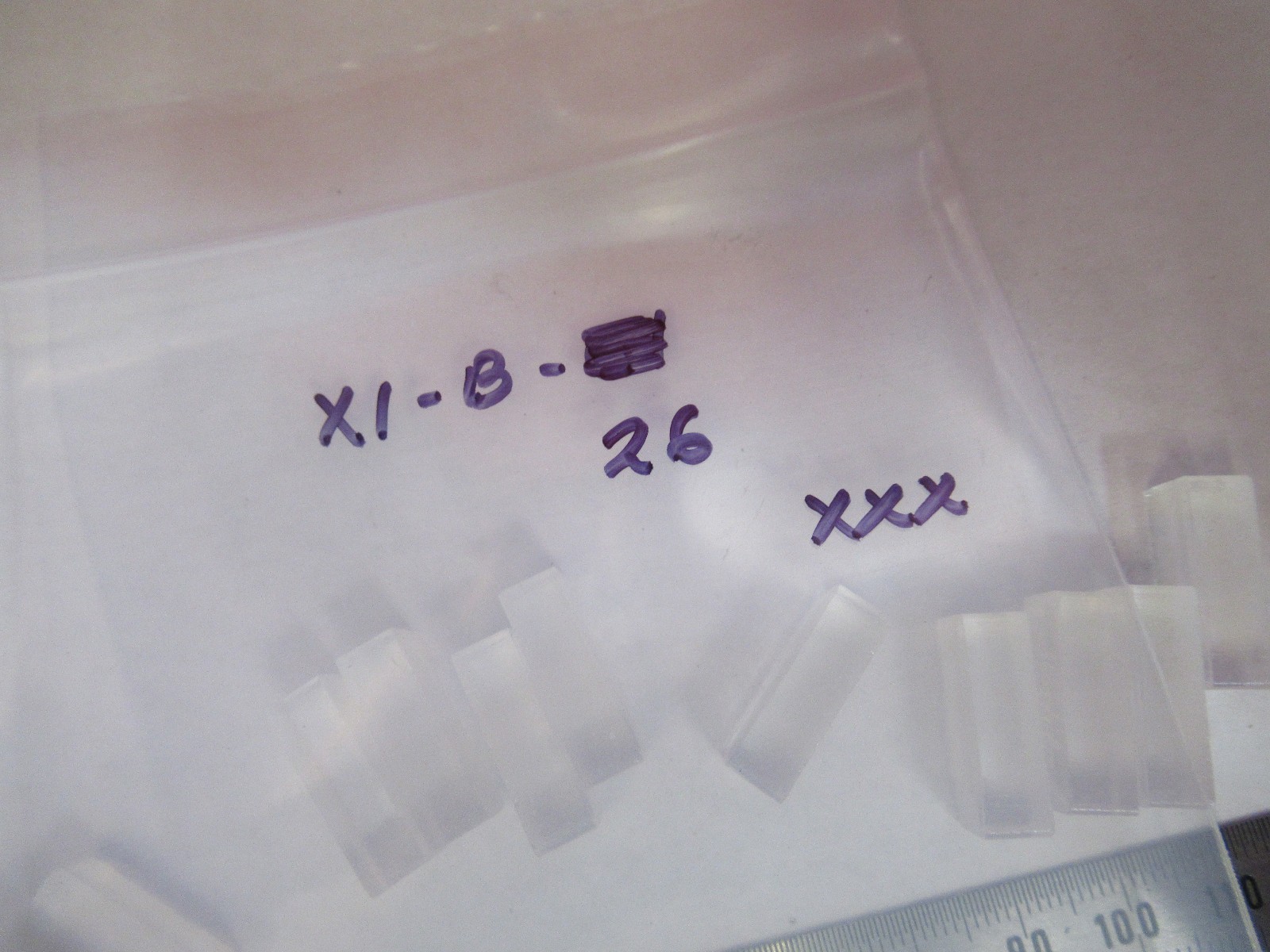 LOT 10 EA OPTICAL GLASS PREFORMS RECTANGULAR OPTICS AS PICTURED MIL SPEC X1-B-26