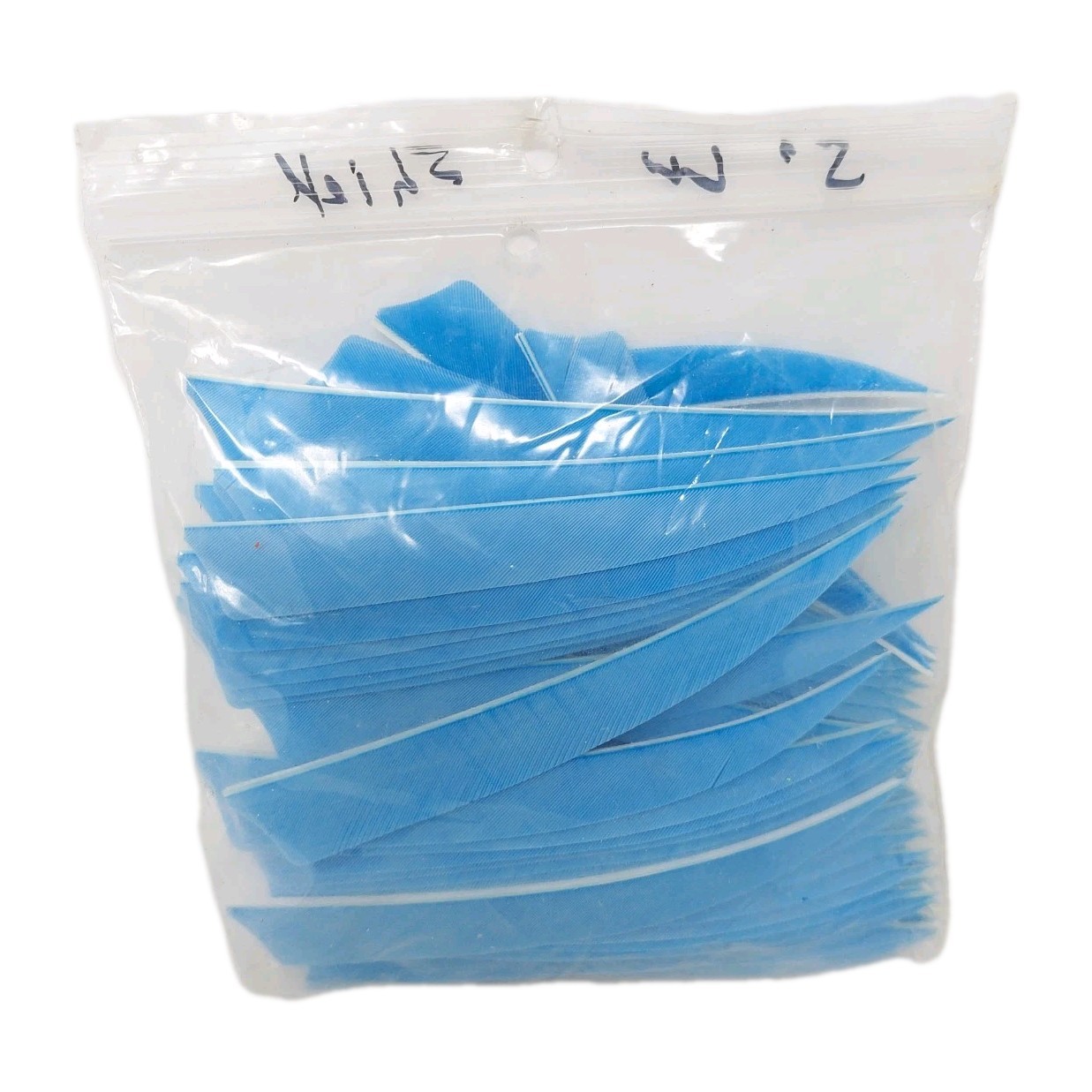 76 Count Archery Arrow Feathers 5" Left Wing: Shield Sky Blue