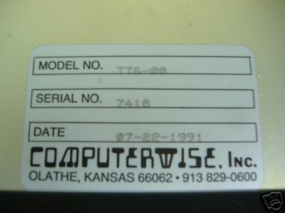 COMPUTERWISE TT6-00 TRANS TEAM OPERATOR KEYBOARD NOS CONDITION IN BOX