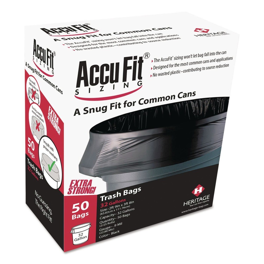 AccuFit H7450TKRC1 44 gal. Linear Low Density Can Liners - BK (50/Box) New