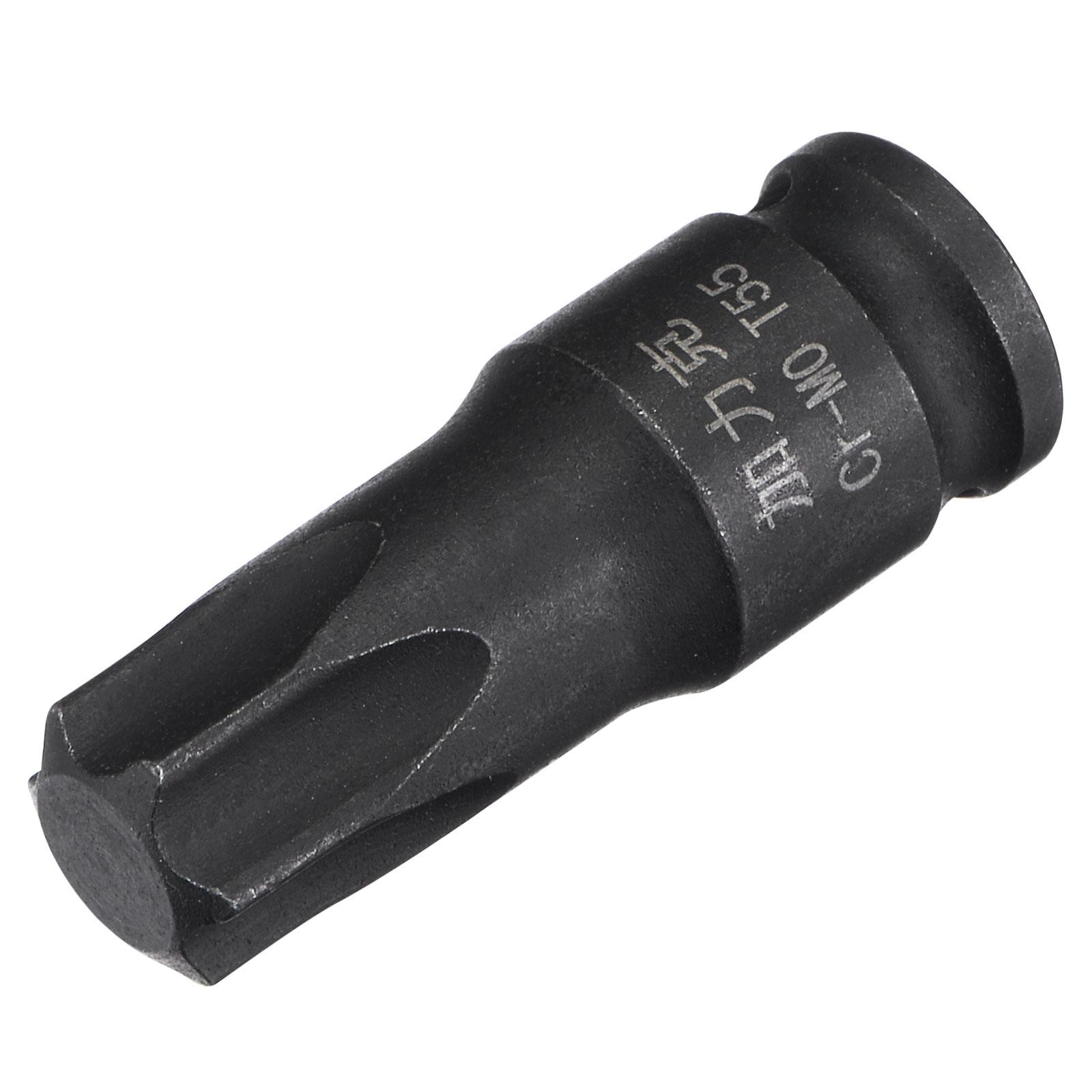 T55 Impact Torx Bit Socket 1/4" Square Drive 35mm Length CR-MO Metric Sizes