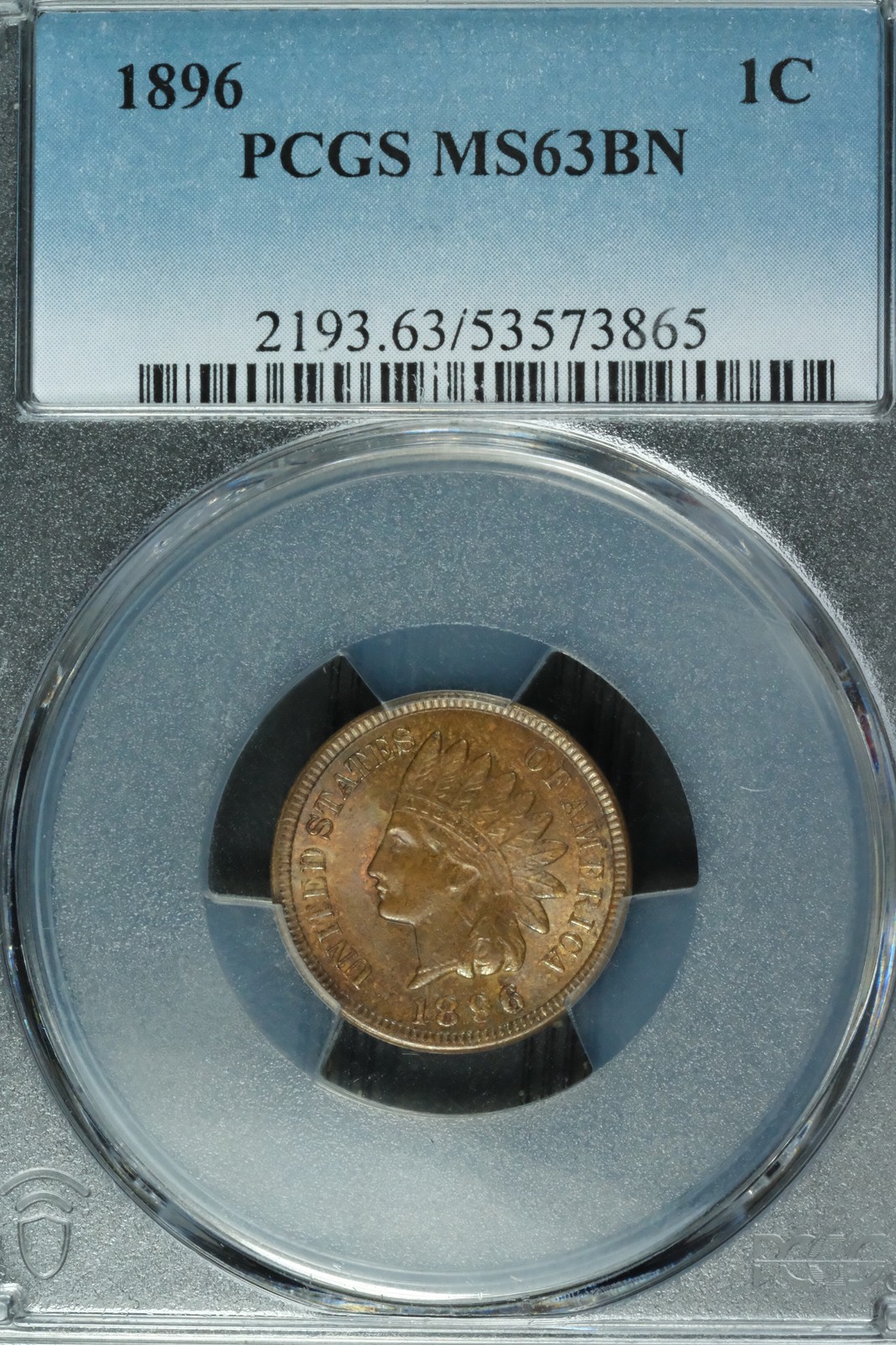 1896 MS63BN Indian Head Penny PCGS 53573865