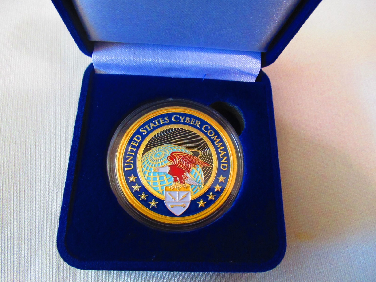 United States Cyber Command Challenge Coin w/ Presentation Box