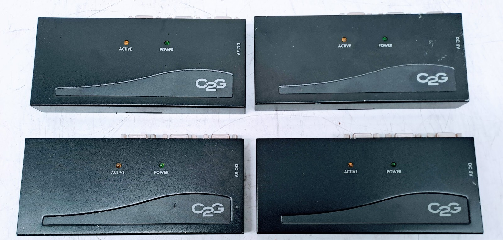 Lot of 4 C2G 2-Port UXGA Monitor Splitter/Extender #29503