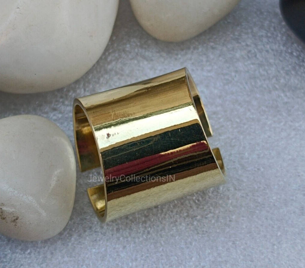 Thick Ring Cigar Handmade Ring Cigar Band Solid Brass Ring Wide Cigar Ring B252