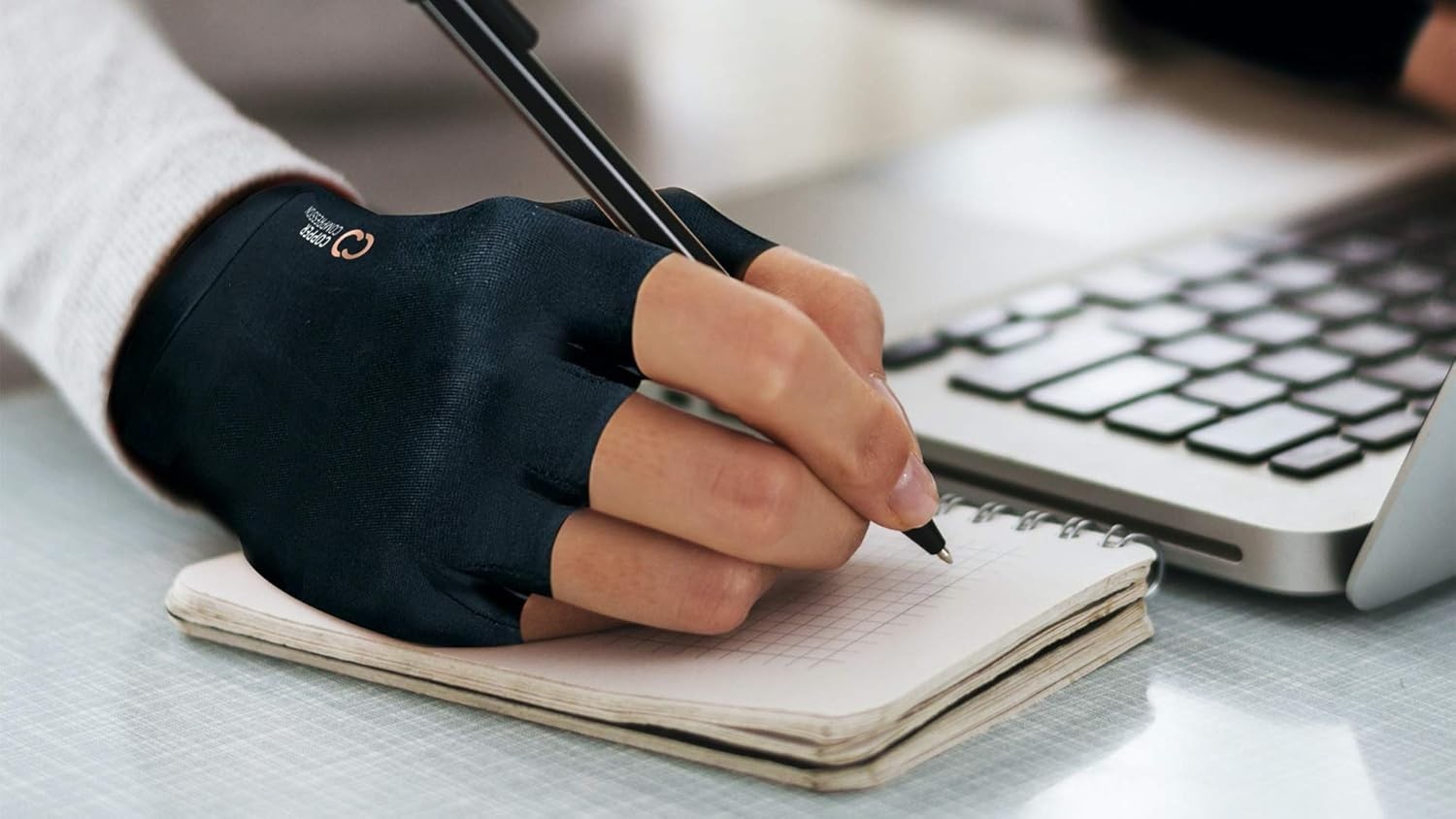Copper Compression - Copper Infused Arthritis Half Finger Gloves - S/M