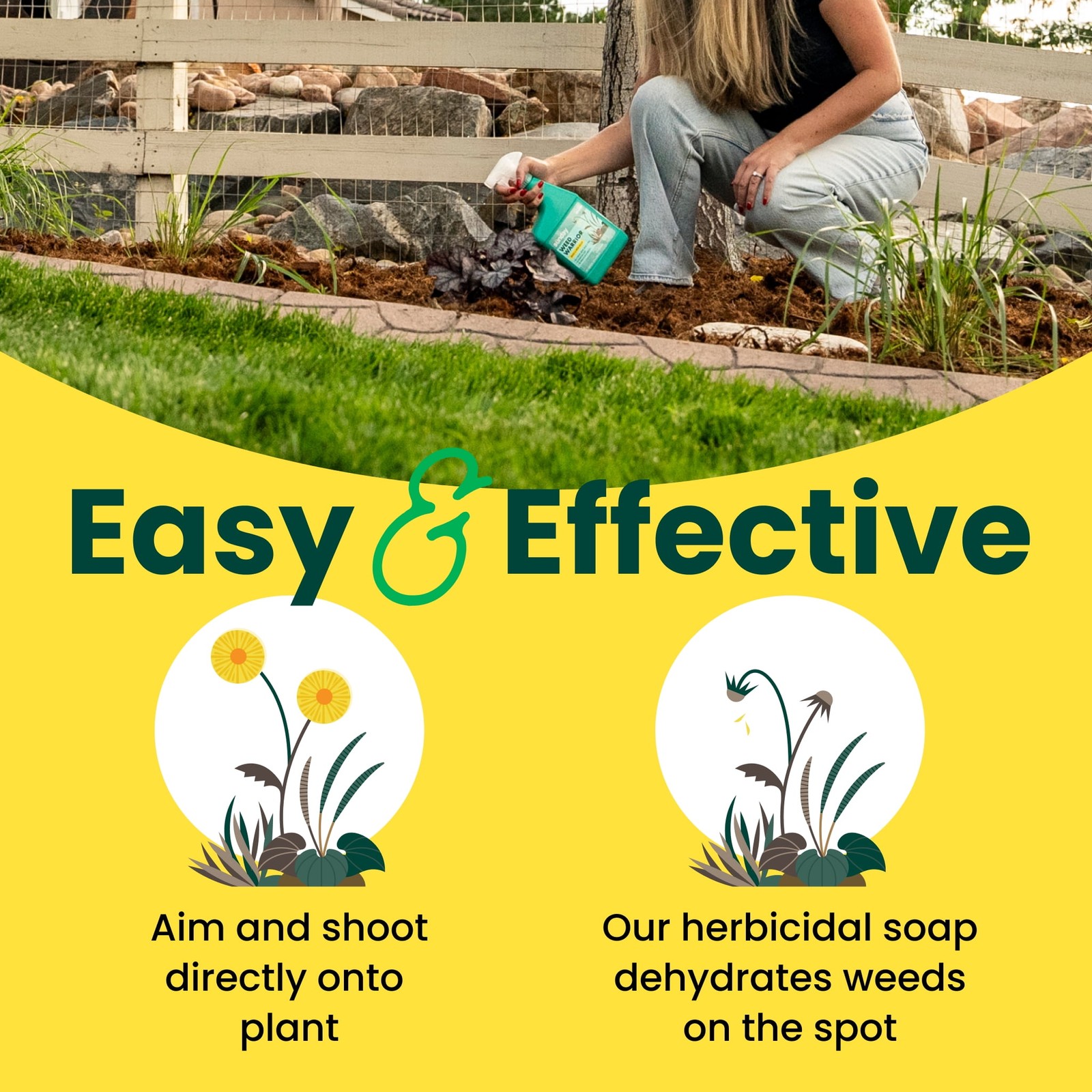 Weed&Grass Killer, Non-Selective Herbicide,OMRI Listed,Ready-to-Use Spray,32floz