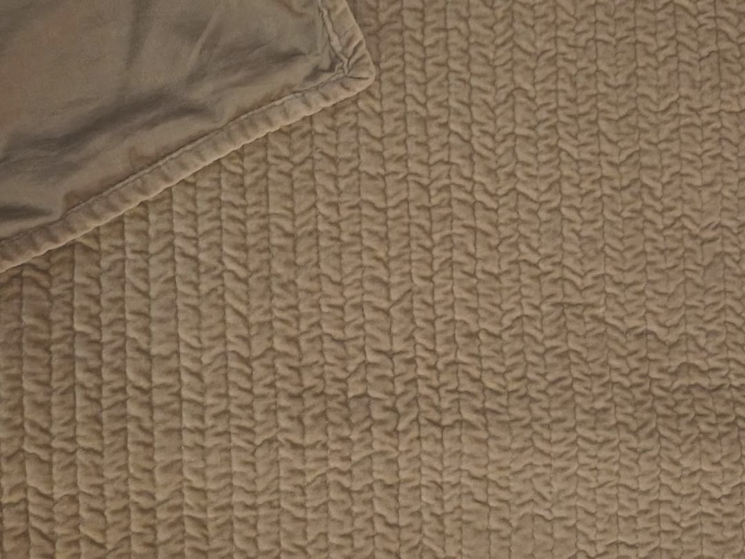 POTTERY BARN PICK STITCH TAUPE- BROWN QUILTED SET OF 2 EURO PILLOW SHAMS