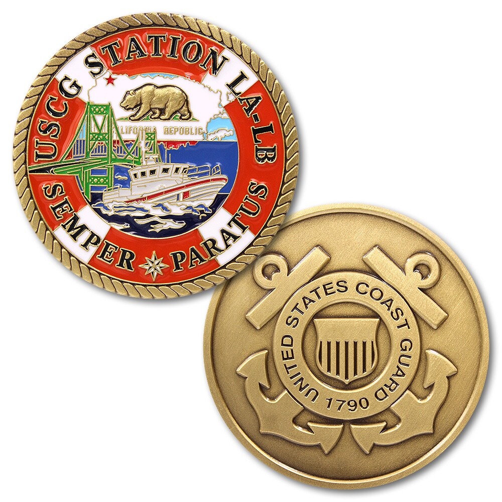 US Coast Guard USCG Station Los Angeles Long Beach LA-LB Challenge Coin