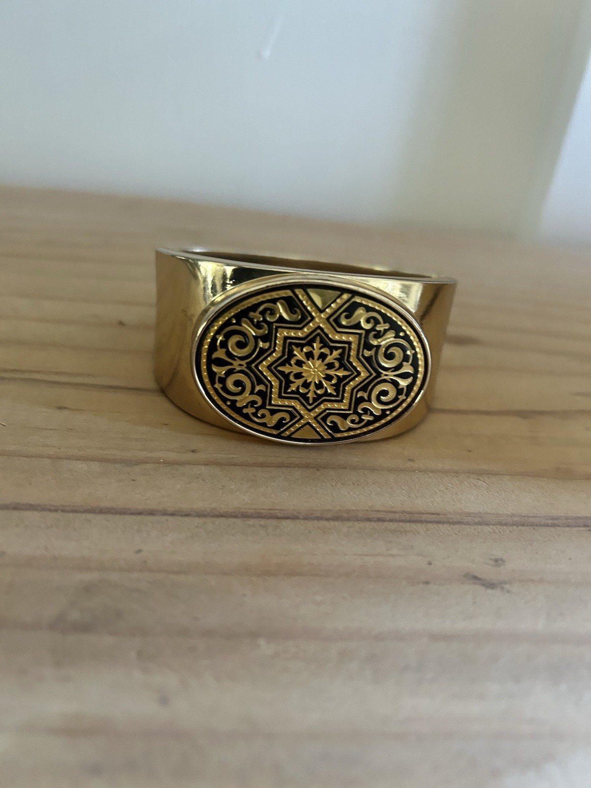 ANFRAMA Damascene Handcrafted Hinged Clamper Bracelet