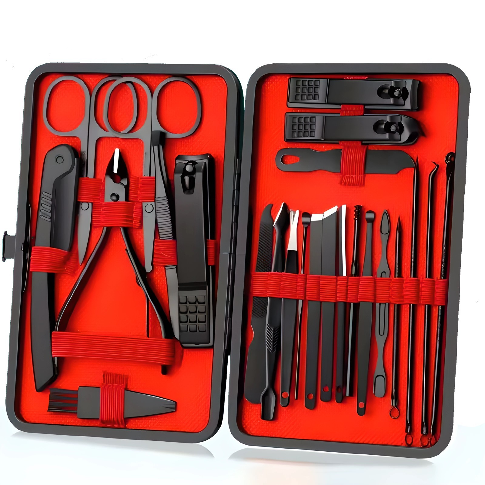 Manicure & Pedicure Gift Set | 24 pcs | German Steel | Nail Grooming Kit in Case