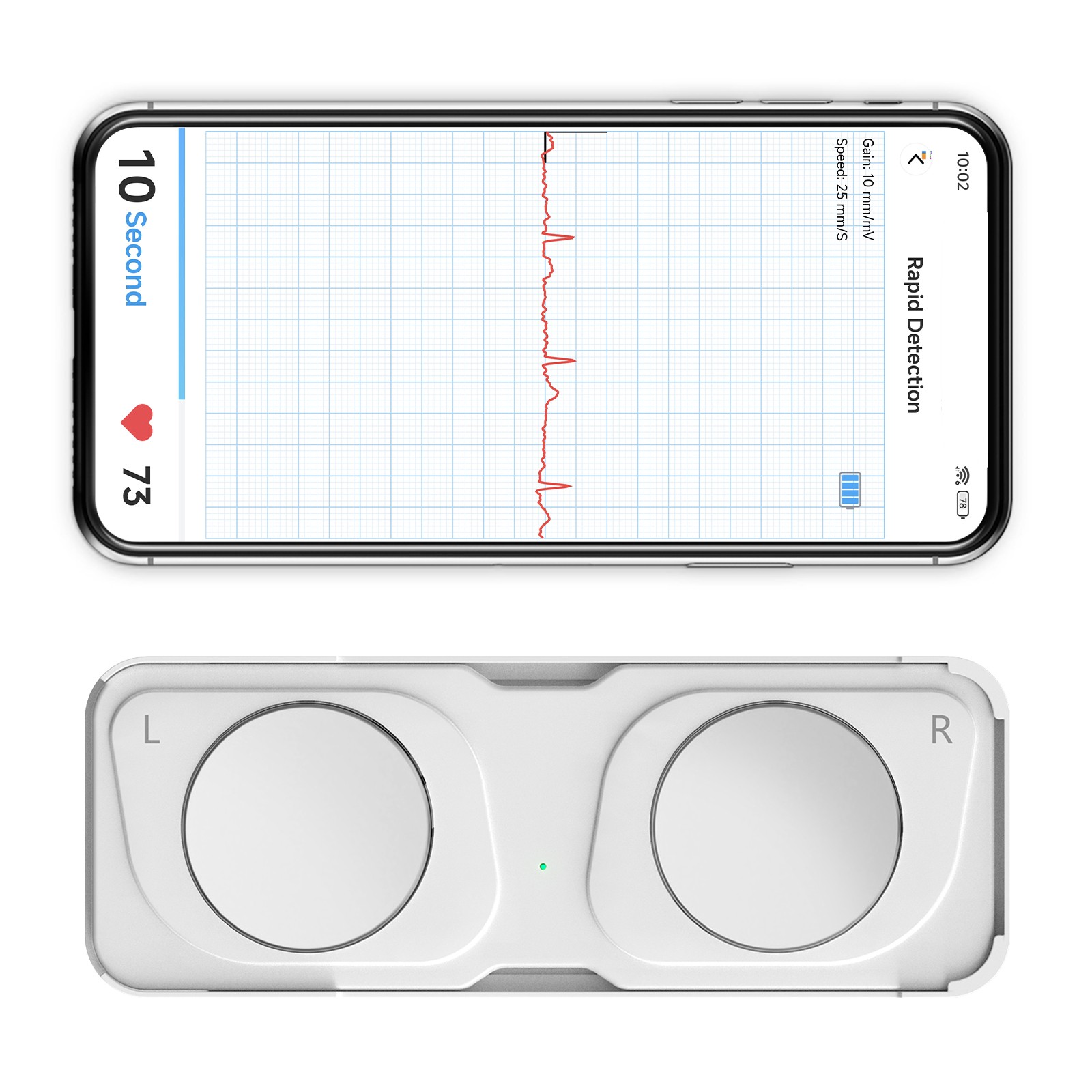 Wireless Personal ECG Monitor Mobile App Record ECG Bluetooth heart Monitor 30s