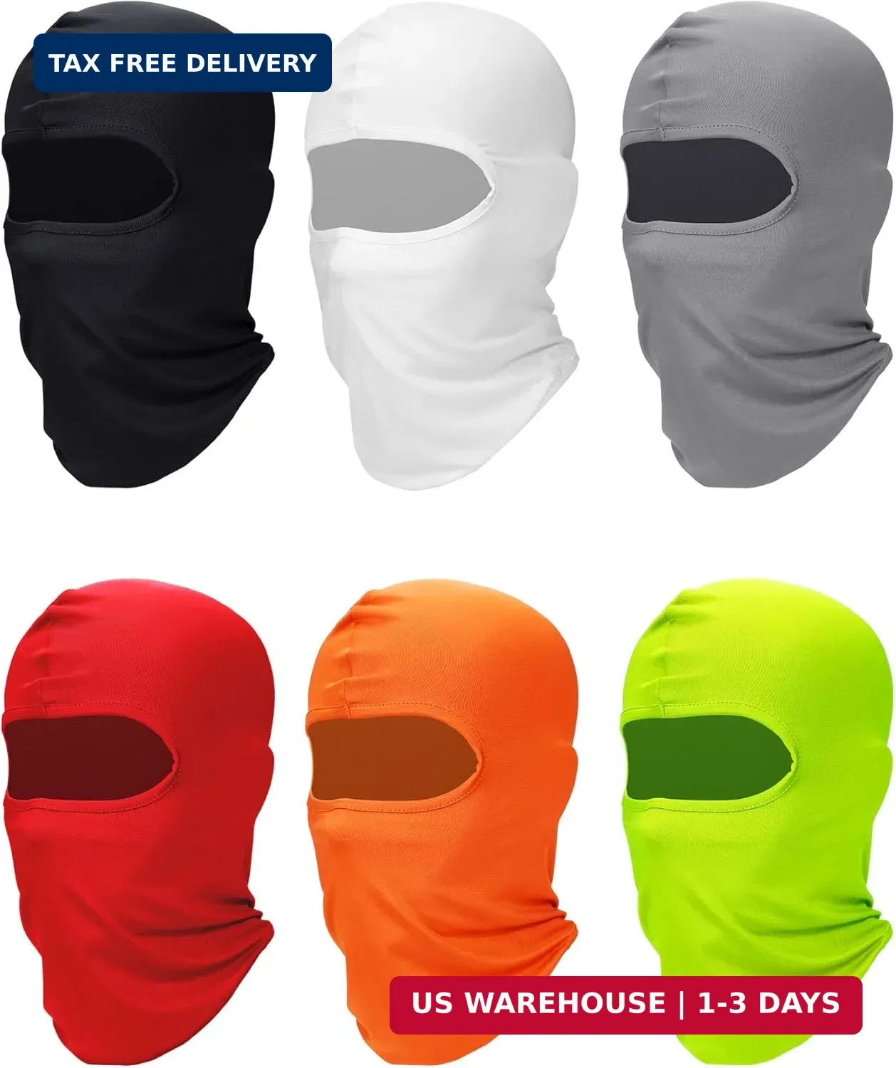 6 Pcs Ski Mask Cover Balaclava Full Face Mask Summer Face Cover UV Wind