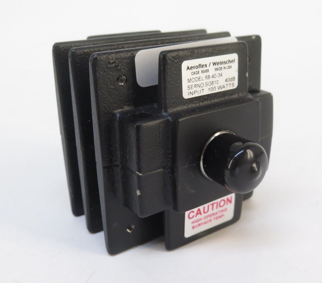 Aeroflex / Weinschel 68-40-34 4GHz, 100 Watt 40 dB Attenuator, Type-N
