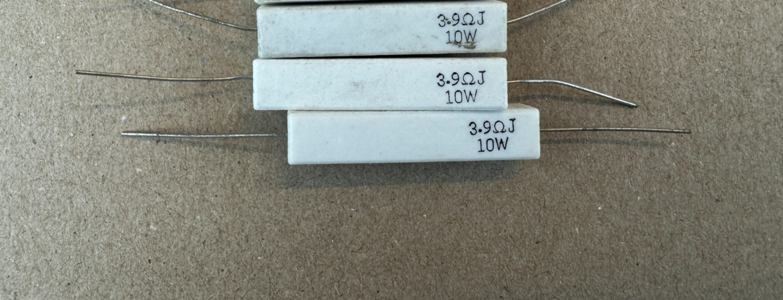 3 New 3.9 ohm 10W 10-Watt 5% Cement Resistors Yageo