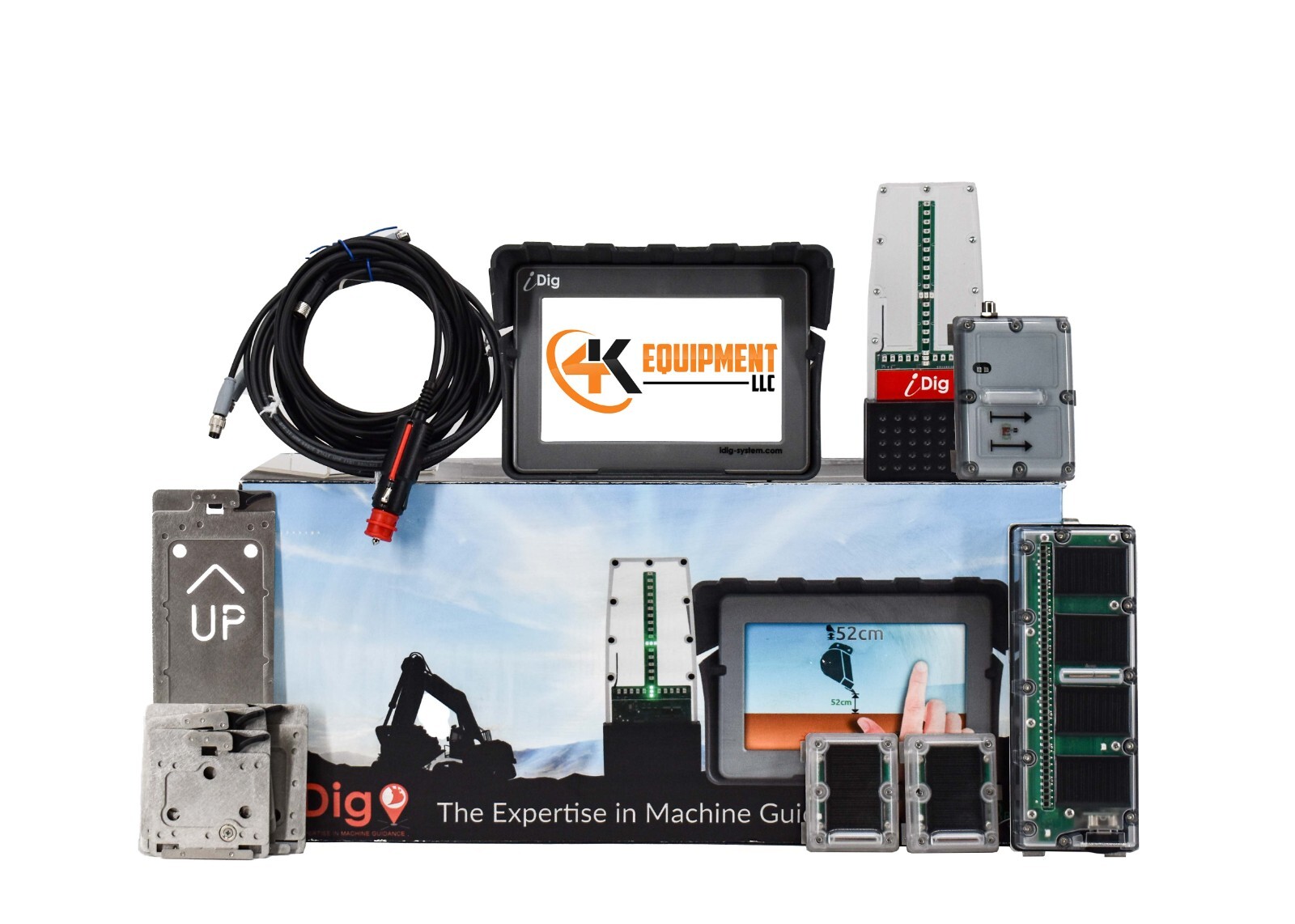 NEW iDig XD611 2D Excavator Grade Control System w/ 7" Display, Big Angle Sensor