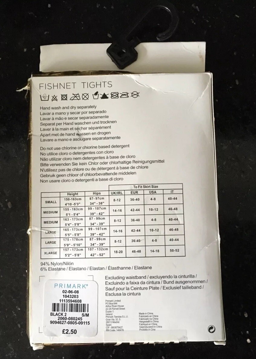 One Pair Primark Fishnet Tights