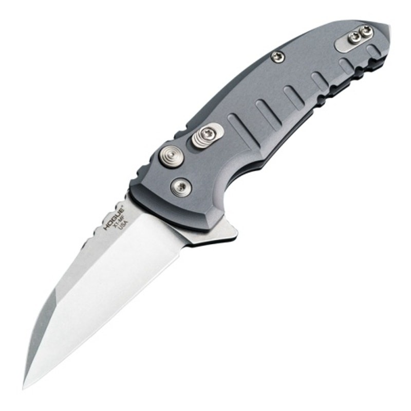 Hogue ~ X1-MicroFlip® Manual ~ 2.75" Wharncliffe Blade ~ Matte Grey Aluminum