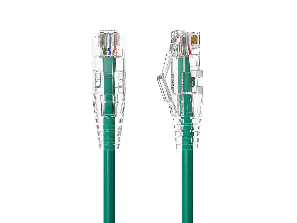 15ft Slim Cat6 Ethernet Cable Thin 28AWG Snagless RJ45 for Gaming PS5 TV, Green